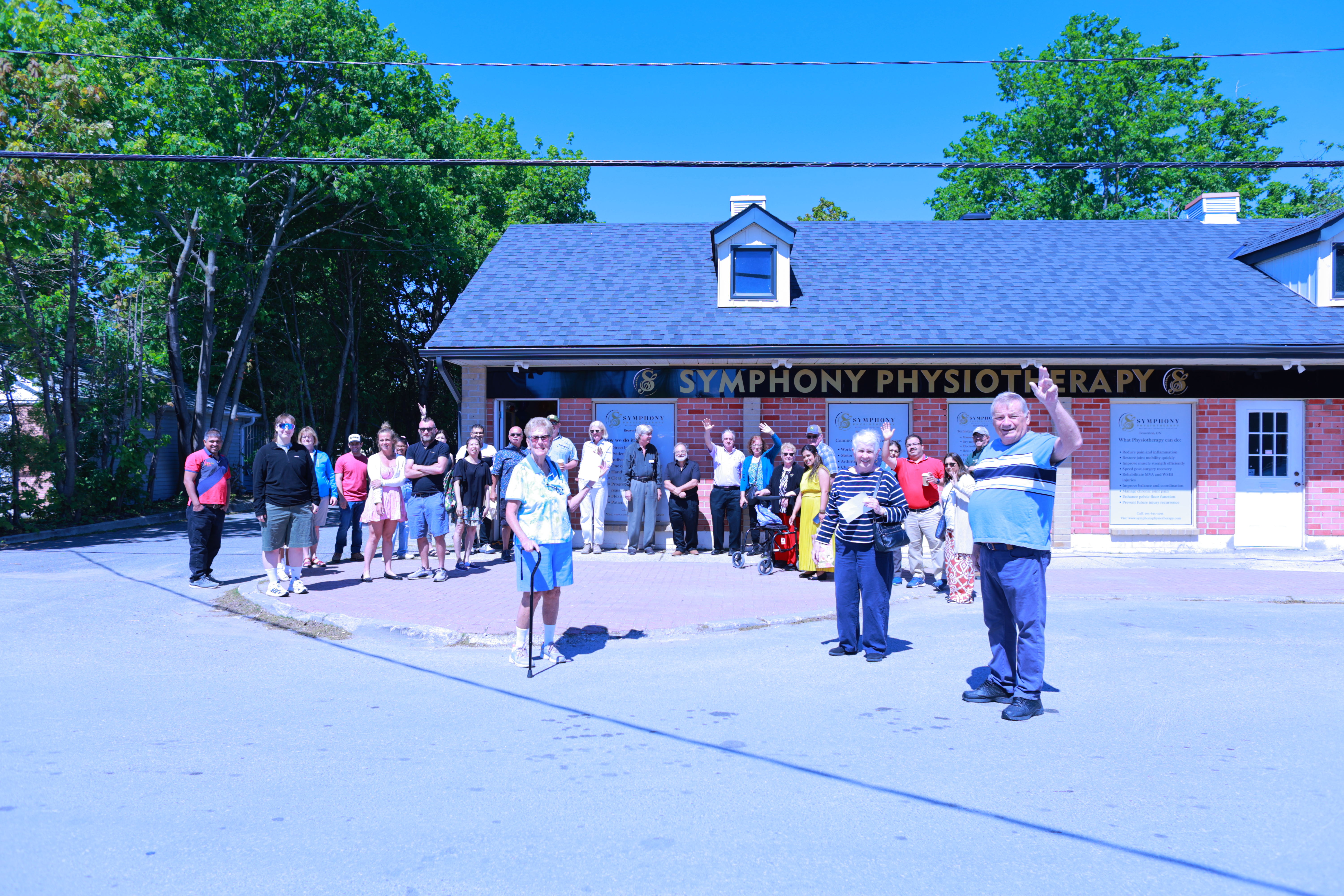 Symphony Physiotherapy clinic front during the Beaverton grand opening