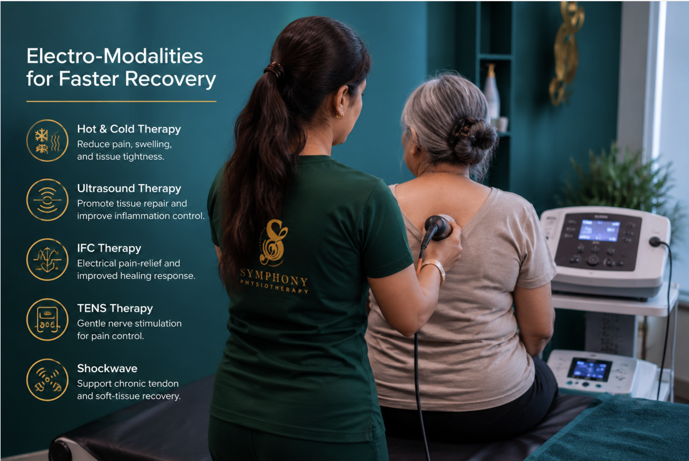 Electro-modalities equipment for faster physiotherapy recovery